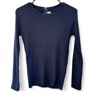 Givenchy Sport Sz S Vintage 1980’s Navy Blue Ribbed L/S Shirt